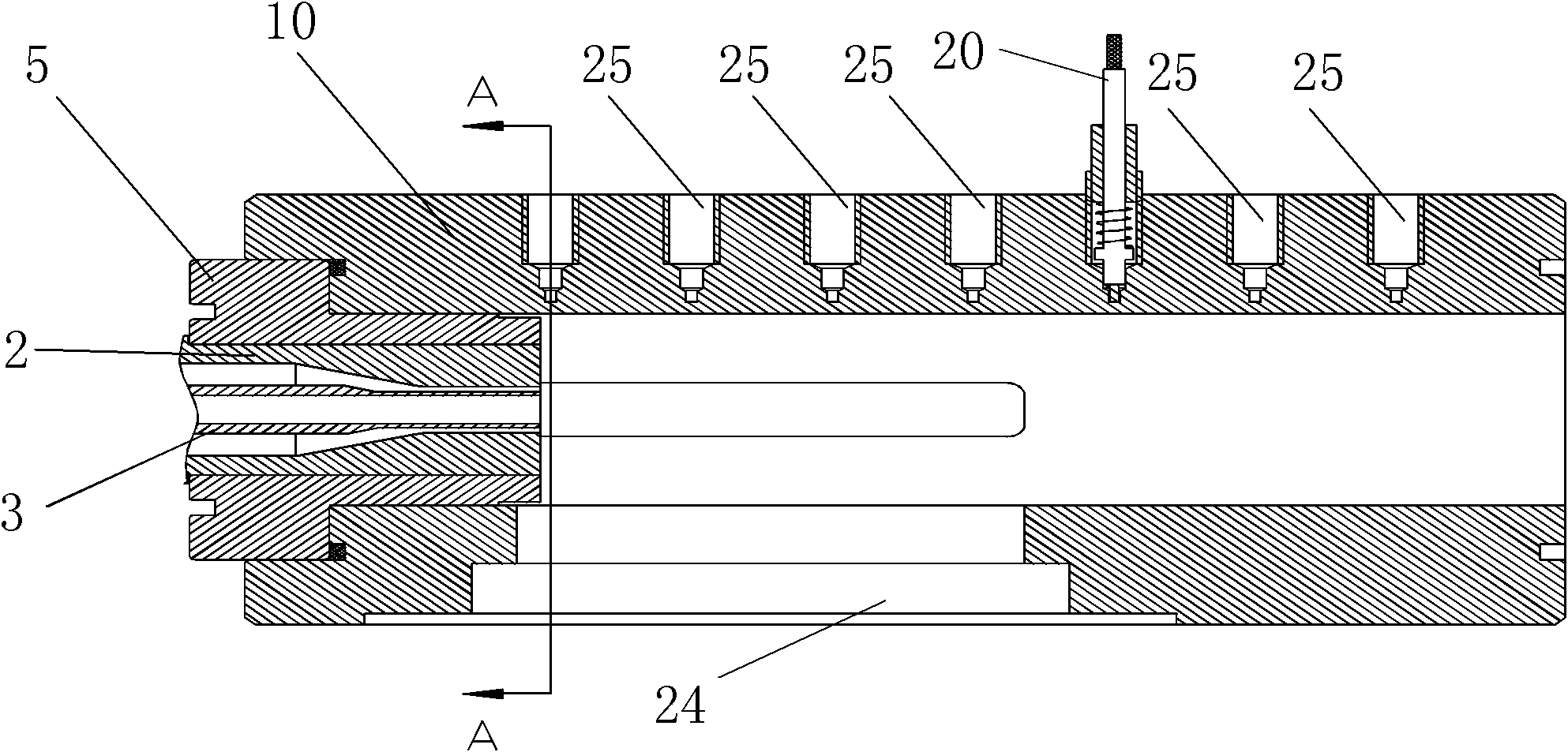 Transparent combustion chamber with square interior passage