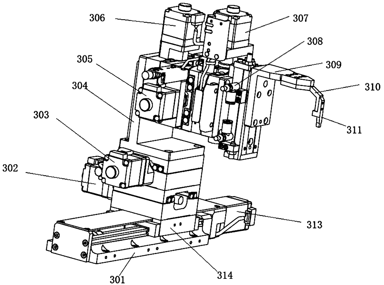 Lens clamp mechanism for automatic coupling and packaging of butterfly-shaped semiconductor laser