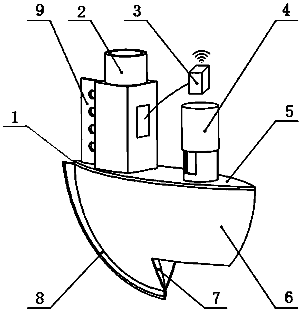 Paddy field boat type deep fertilization ditcher and monitoring method thereof