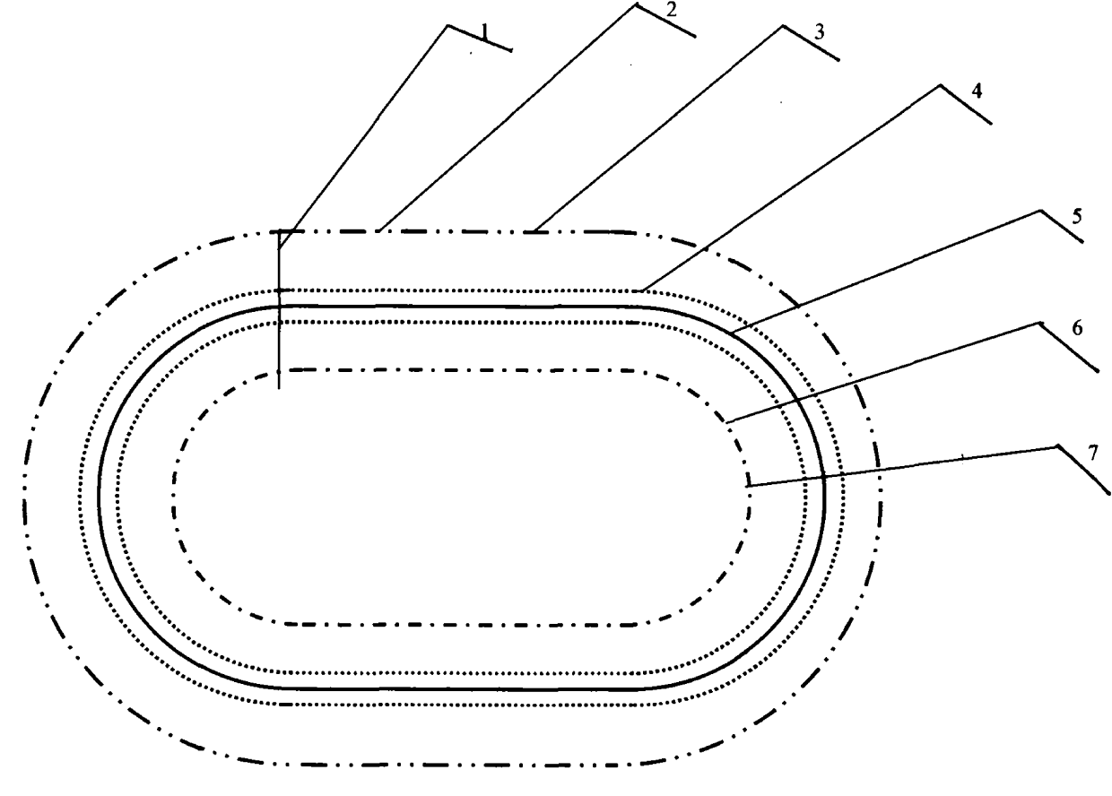 400m standard ground track field lane line side-stepping detector