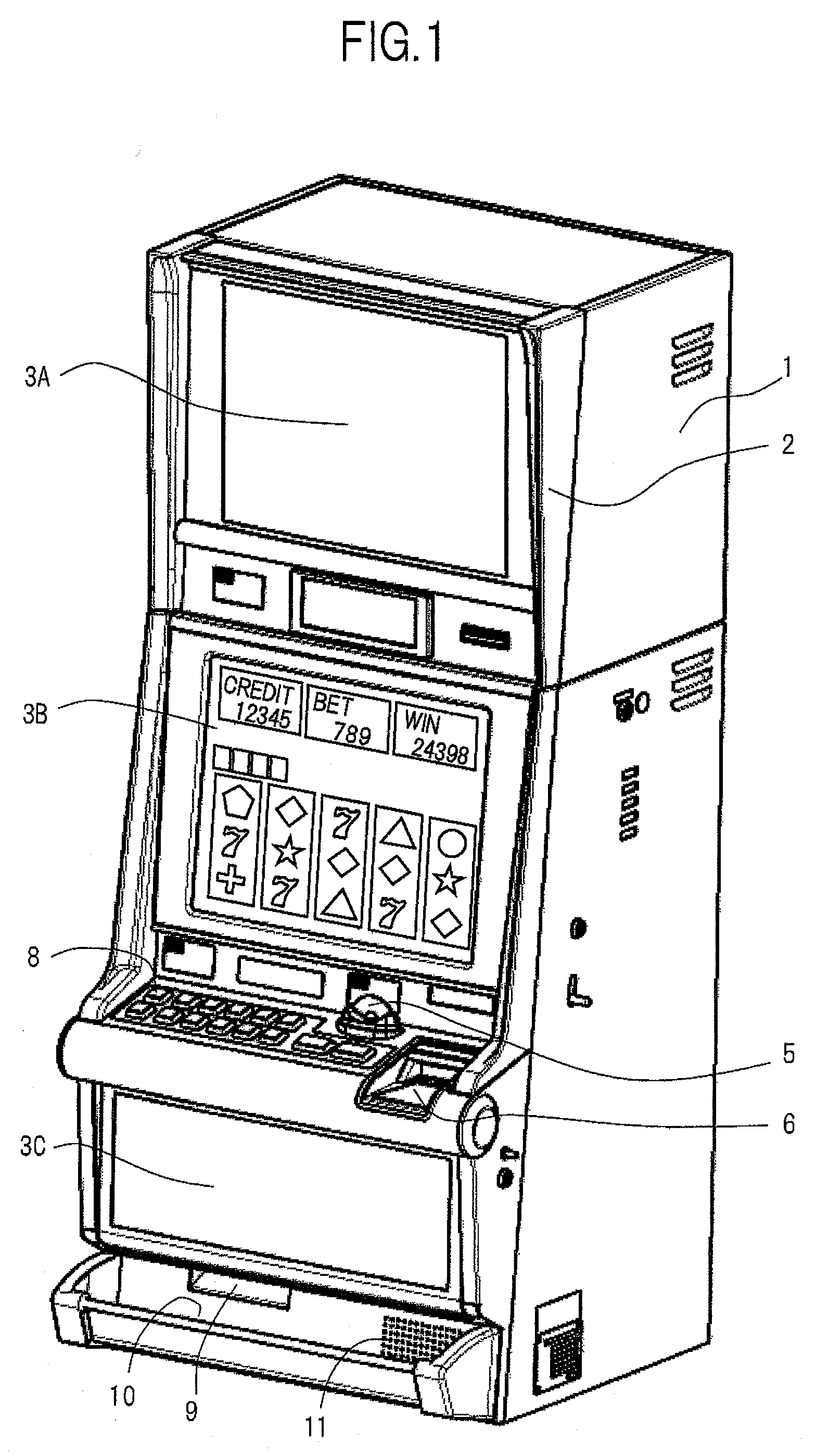 Gaming machine and method for displaying symbols