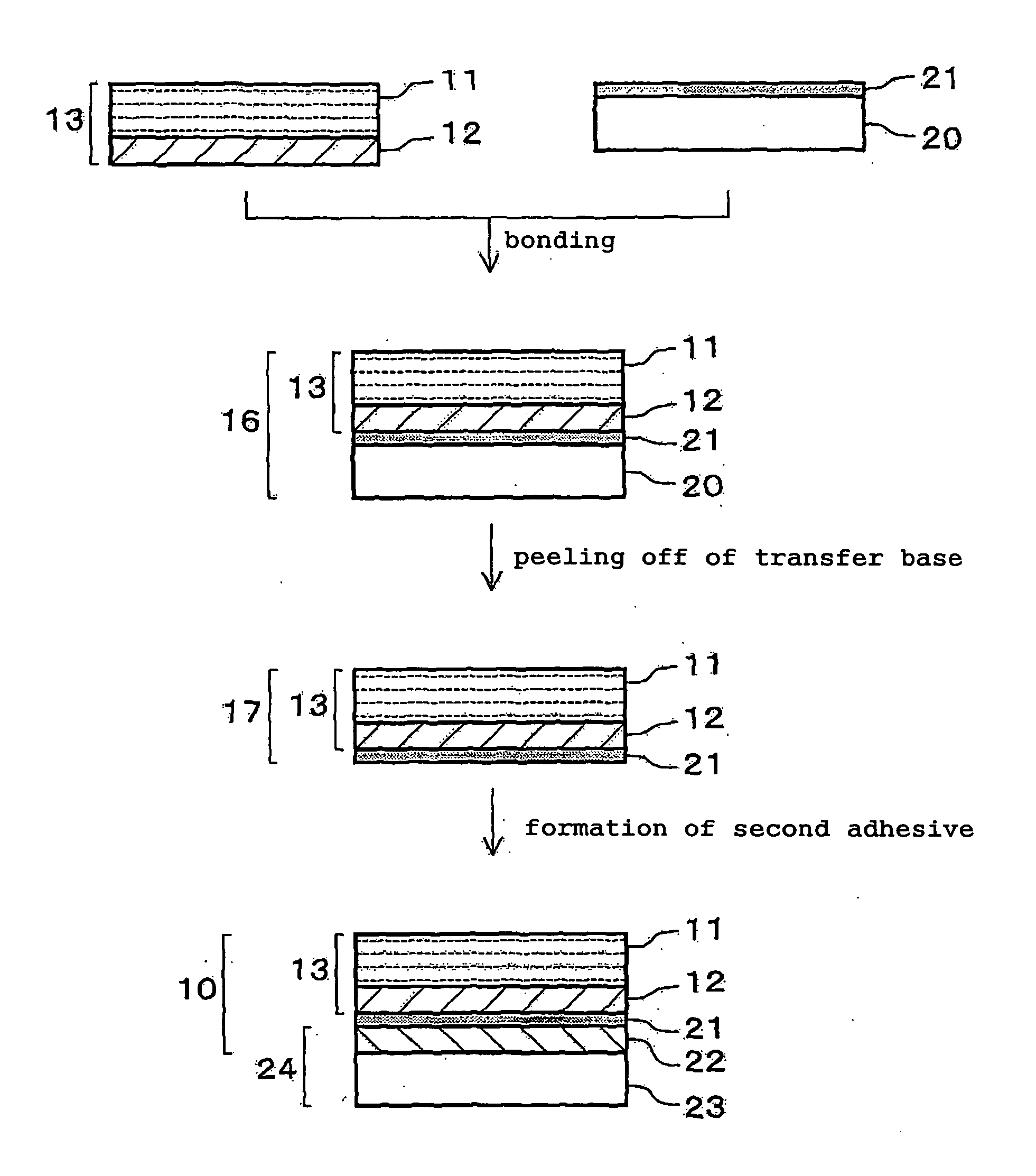 Method for producing complex phase retarder and complex optical member