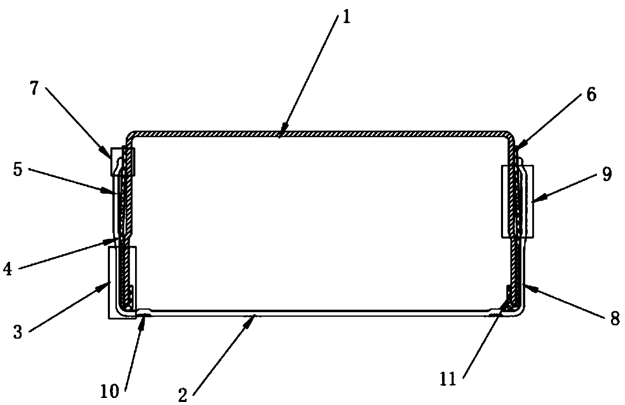 Buckle-type miniature rechargeable lithium battery structure member