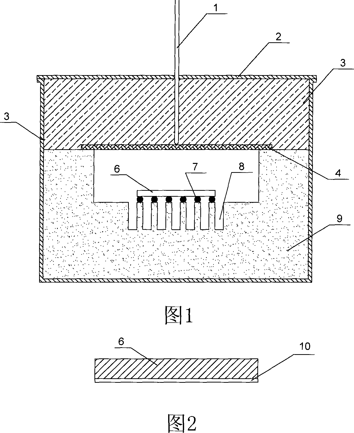 Compound blue crystal underlay substrate and method for producing the same