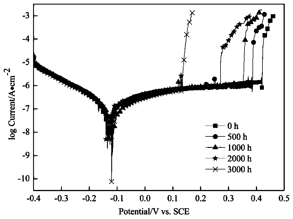 Method for carrying out half-in-site observation on initiation position of point corrosion pit