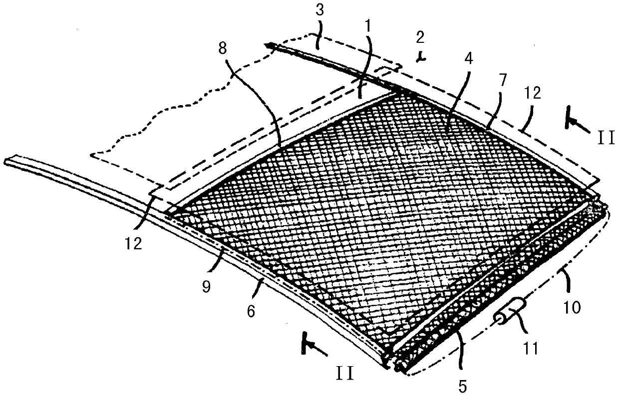 Sunshade assembly and skylight structure provided with sunshade assembly