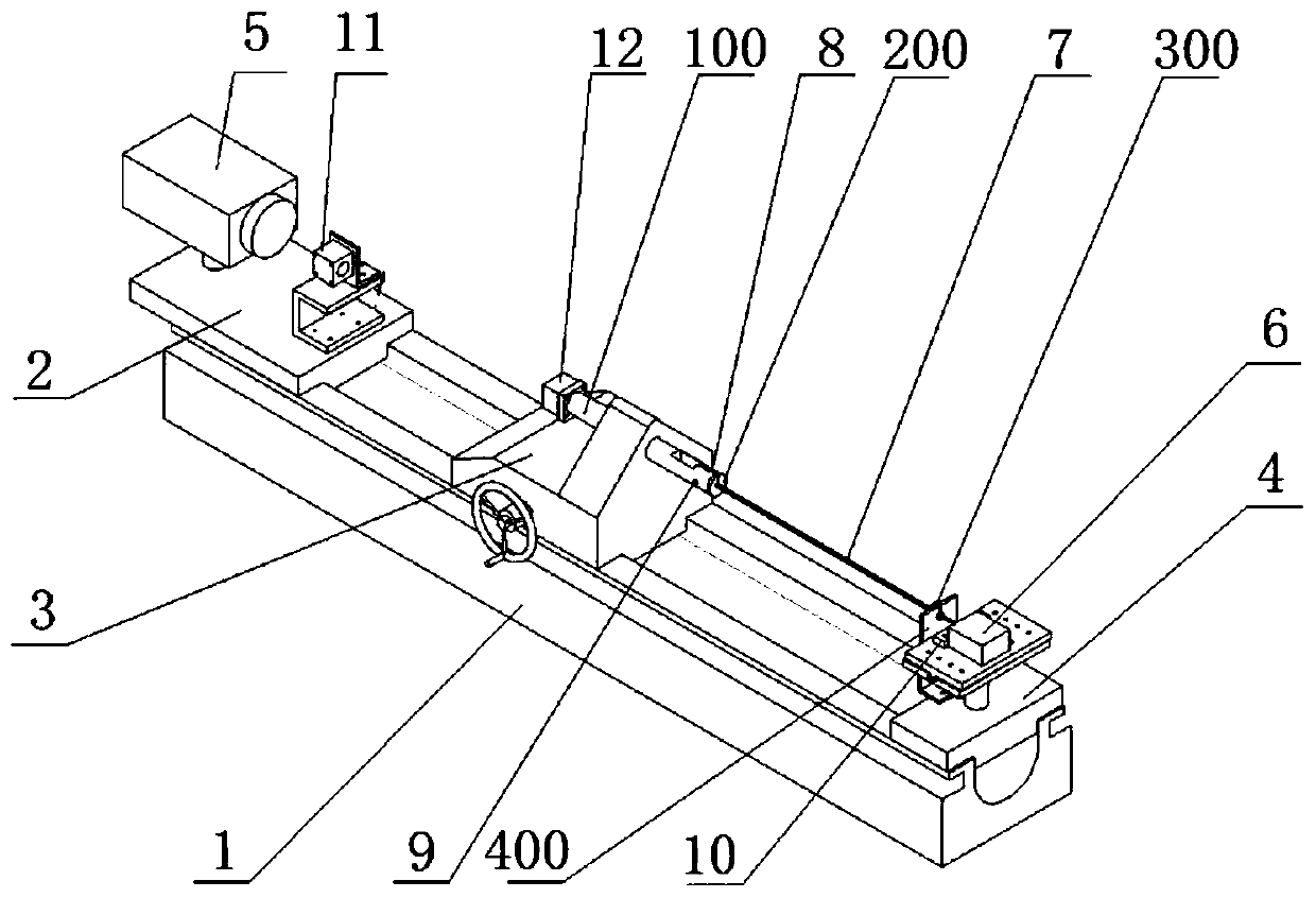 Stay wire type displacement sensor calibration device and calibration method