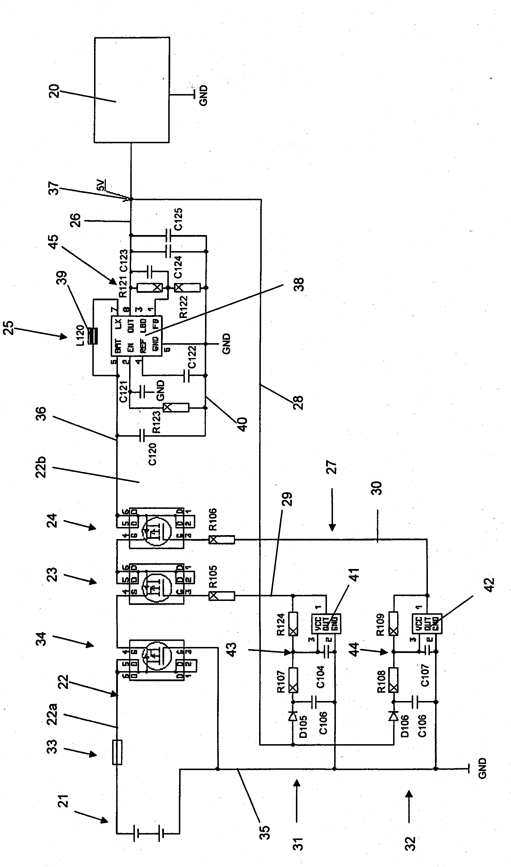 Circuitry for power limiting of electronic assembly