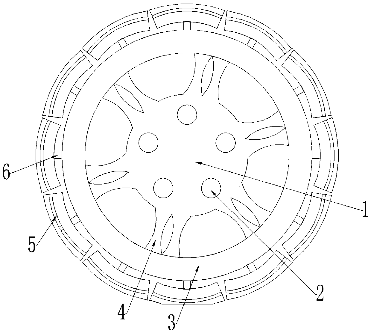 Anti-skidding device applied to automobile tires