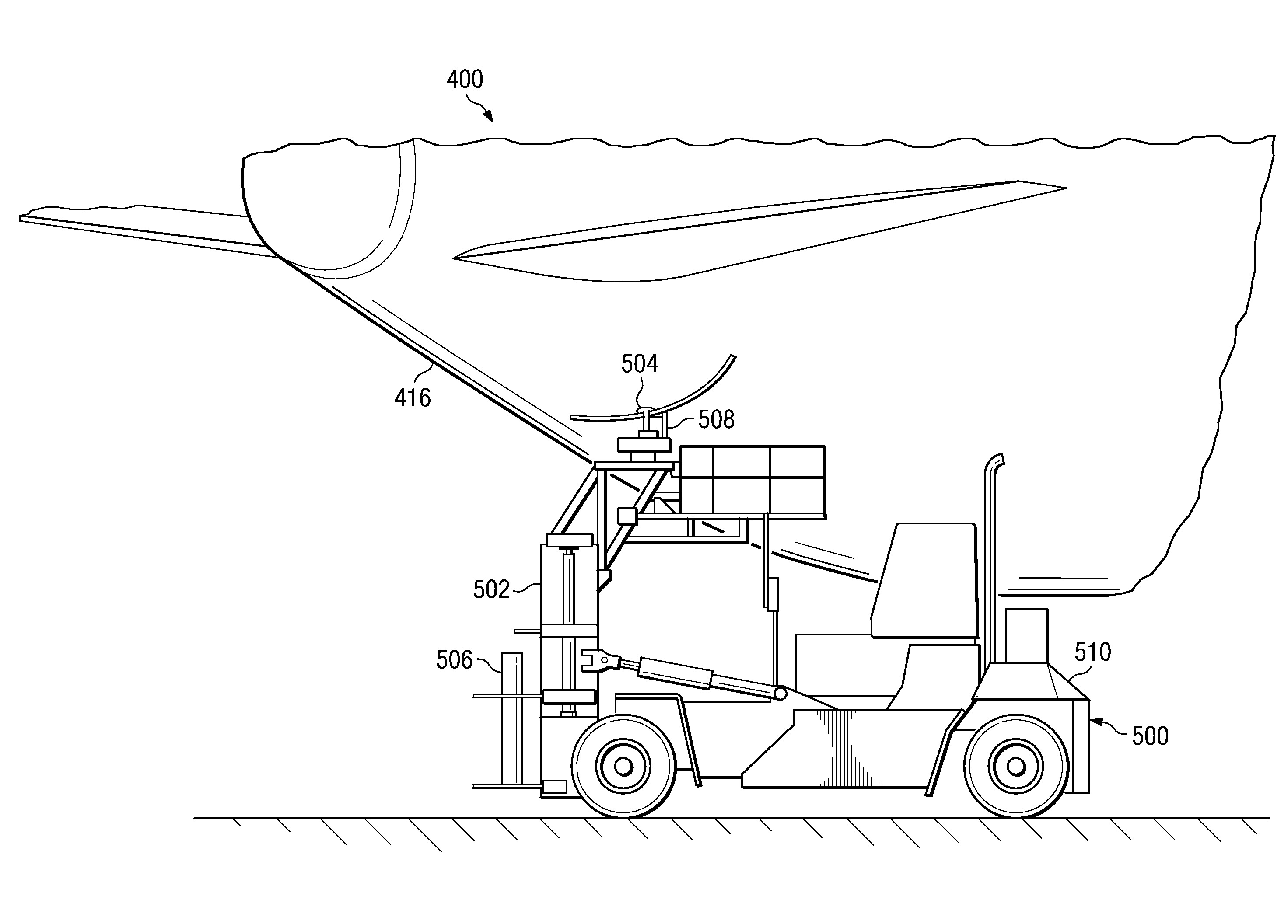 Method and apparatus for moving a swing tail cargo door on an aircraft