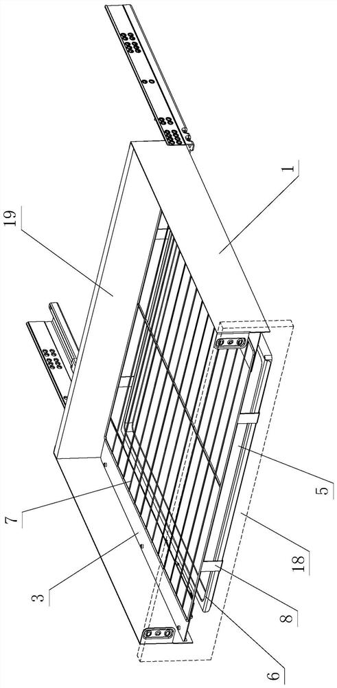 Water receiving structure of furniture drawer