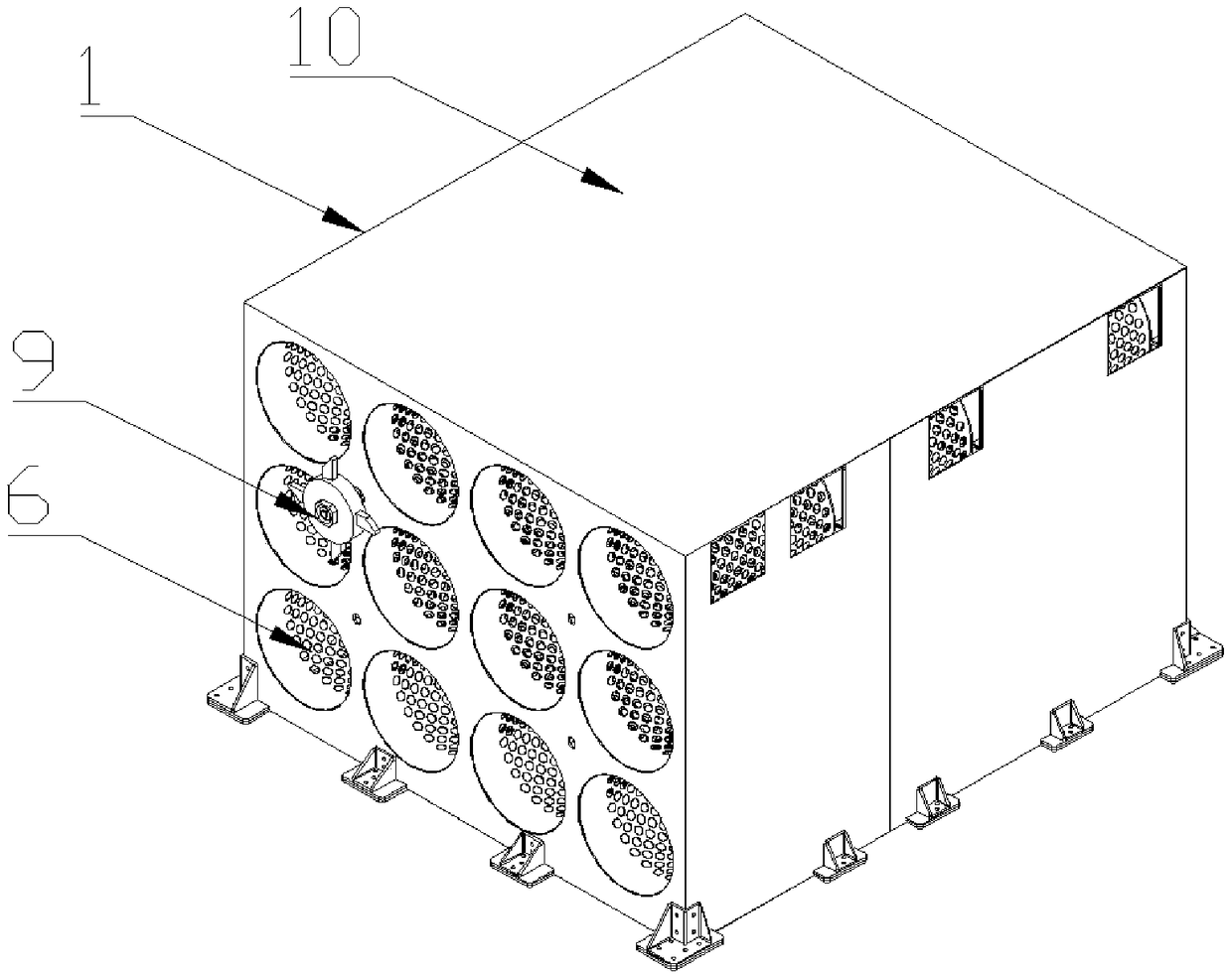 Composite material projectile body storage box