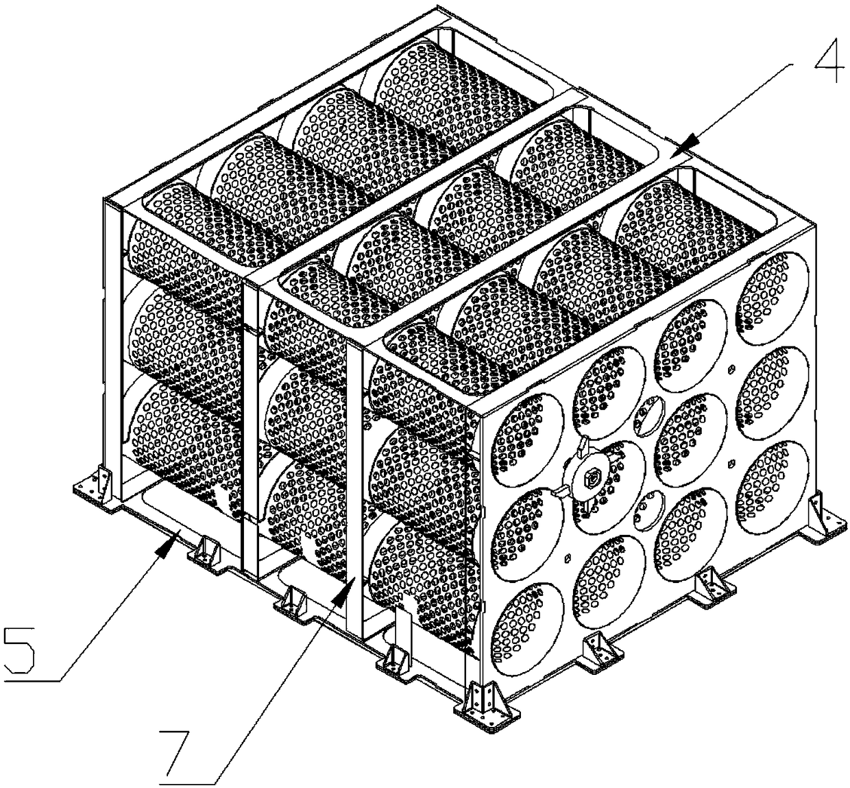 Composite material projectile body storage box