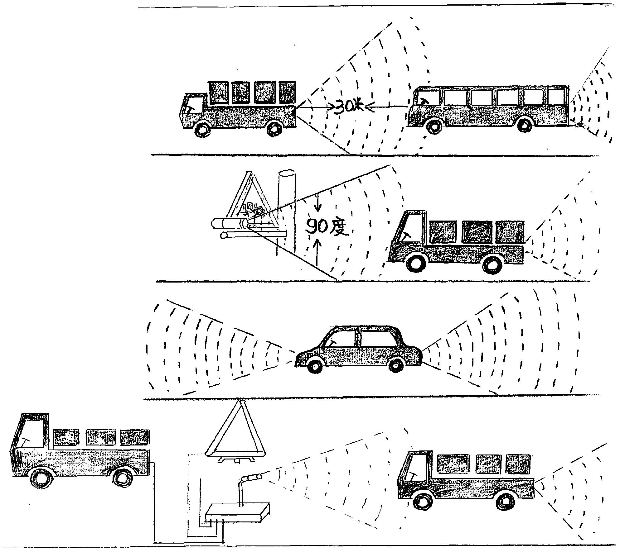 Automobile automatic braking natural cycle system