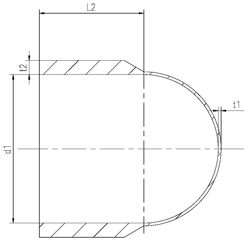 Forming and processing method of titanium alloy high-pressure seamless gas cylinder for ships