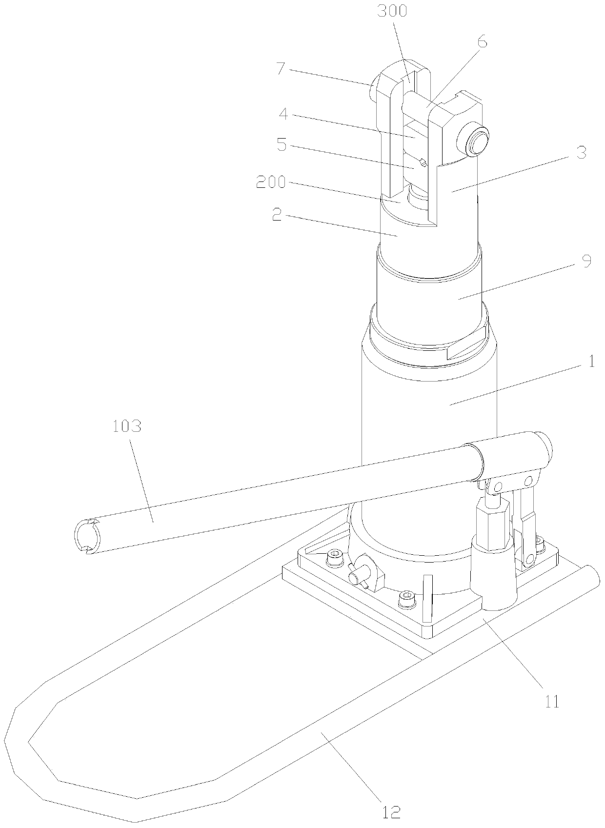 Diamond rope saw joint pressing clamp