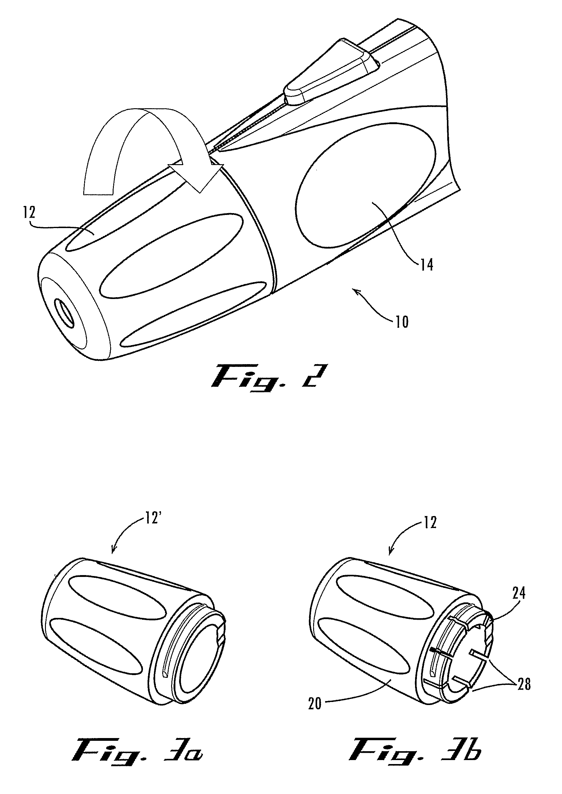 Lancing Device with Releasable Threaded Enclosure