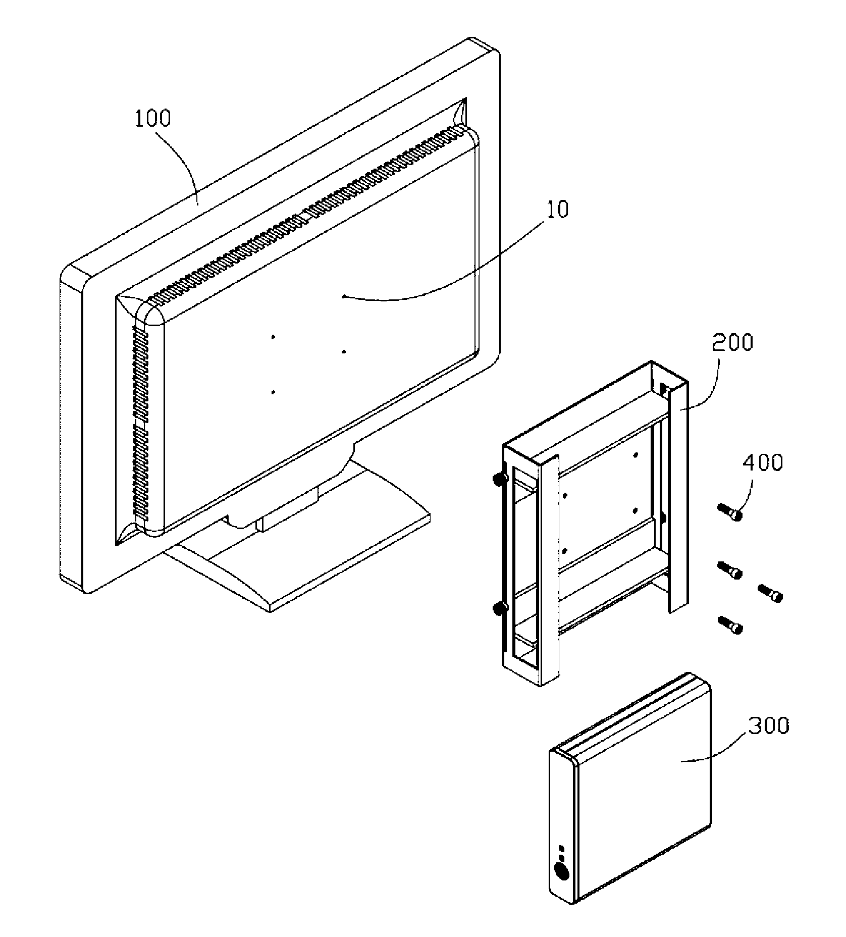 Bracket, and display and computer system having same