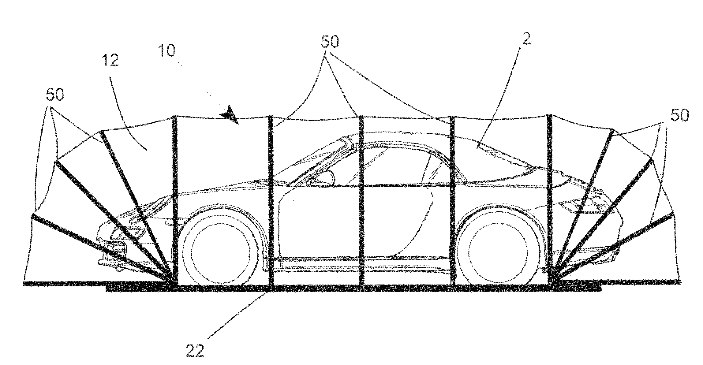 Retractable motor vehicle shelter