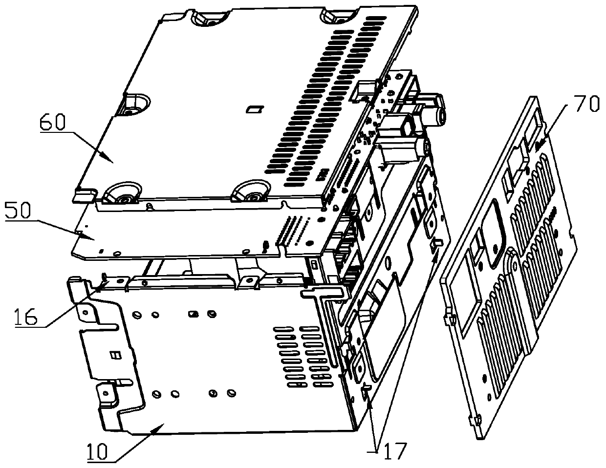 A car audio navigation host and its automatic assembly method