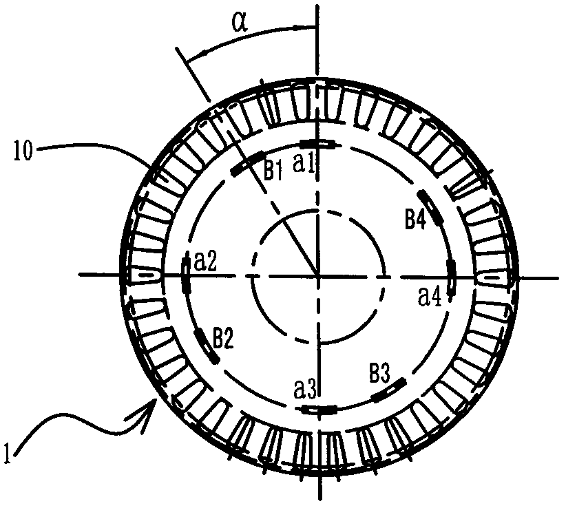 Rotary stack riveted motor rotor core