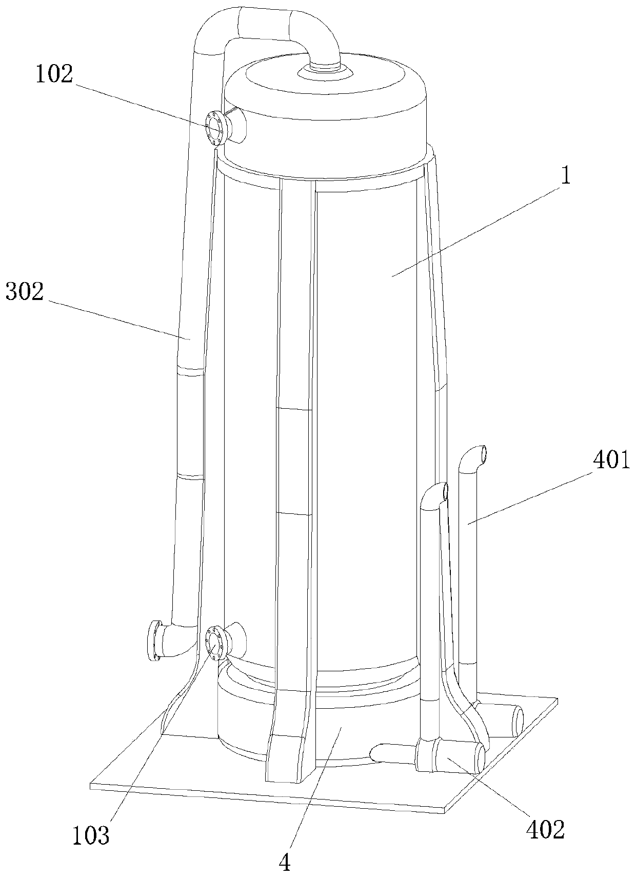 Fatty acid and steam separation and recovery device for grease production