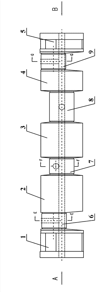 Method for processing crankshaft of multiaxial warp knitting machine