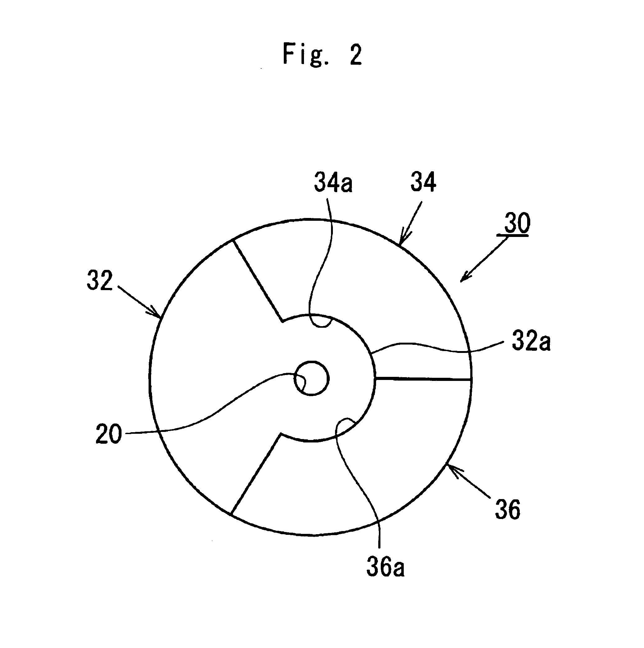 Color wheel of segment type