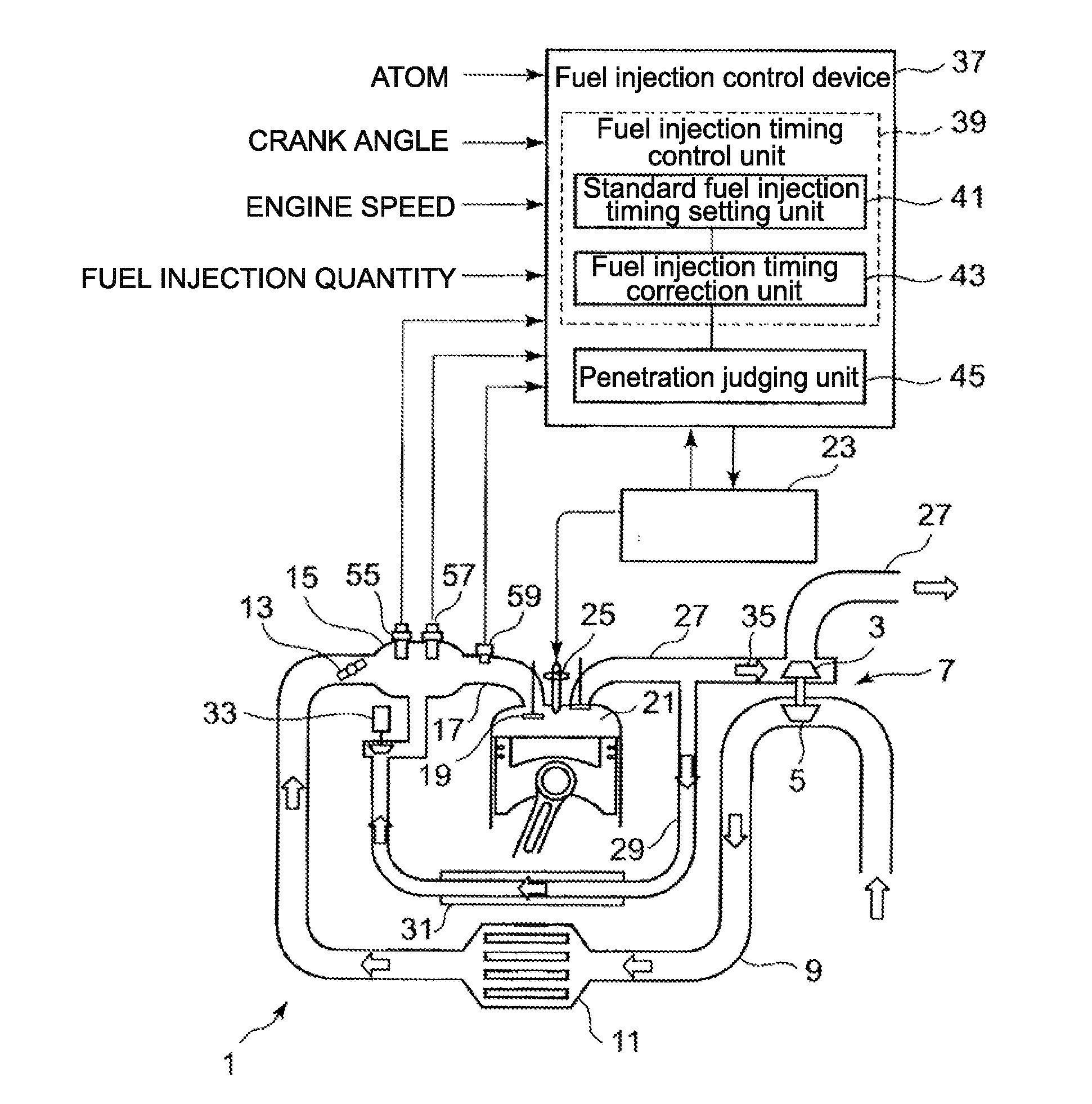 Fuel injection control device and method of diesel engine