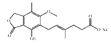 Matrix-type preparation containing mycophenolic acid or mycophenolic acid salt and coated tablet thereof