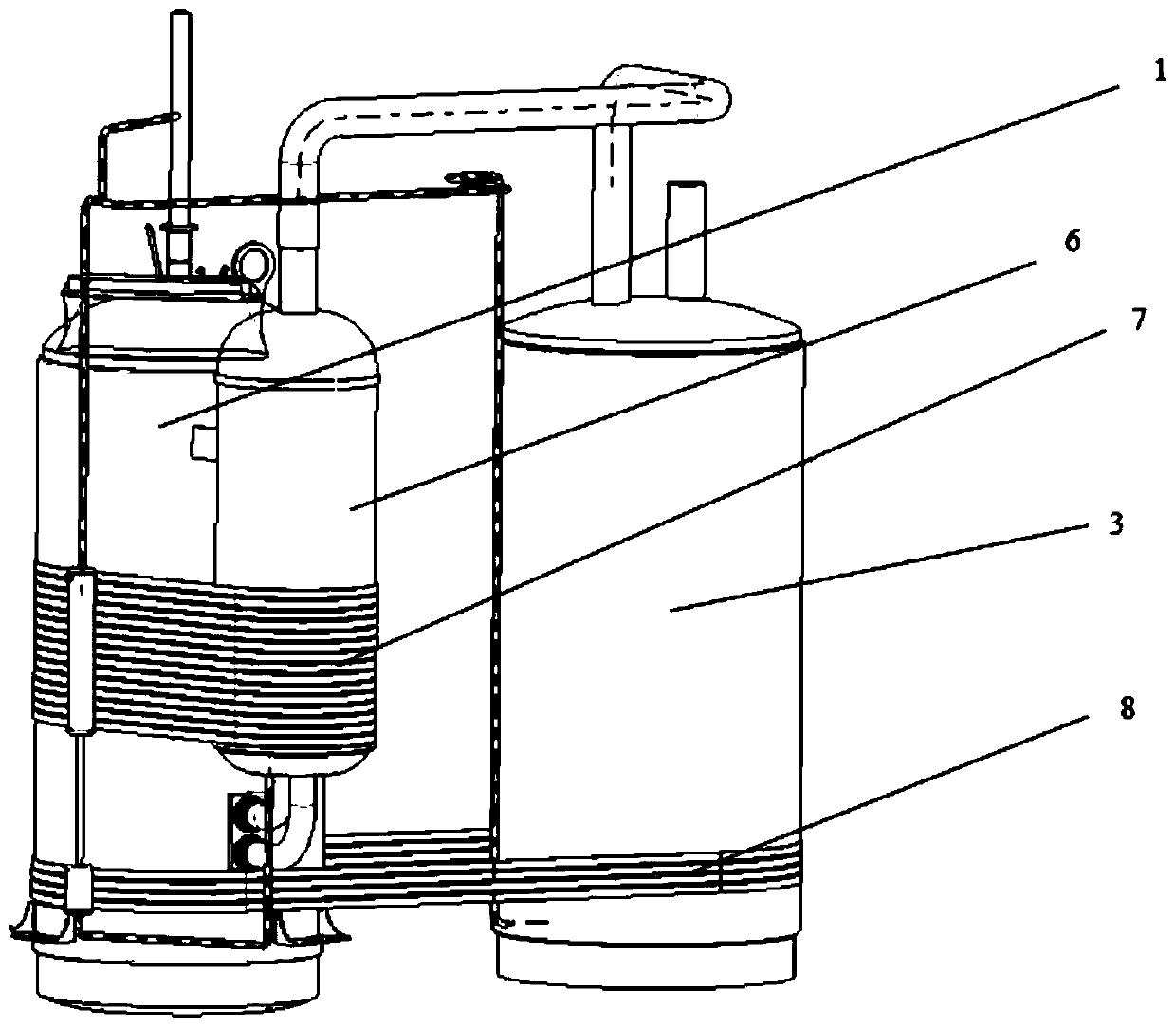 Air-conditioning system and compressor oil temperature regulating device used therein