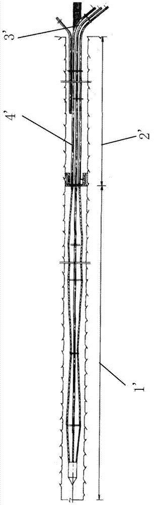 Novel anchor rope for treating rocky slopes and inner anchor head of novel anchor rope