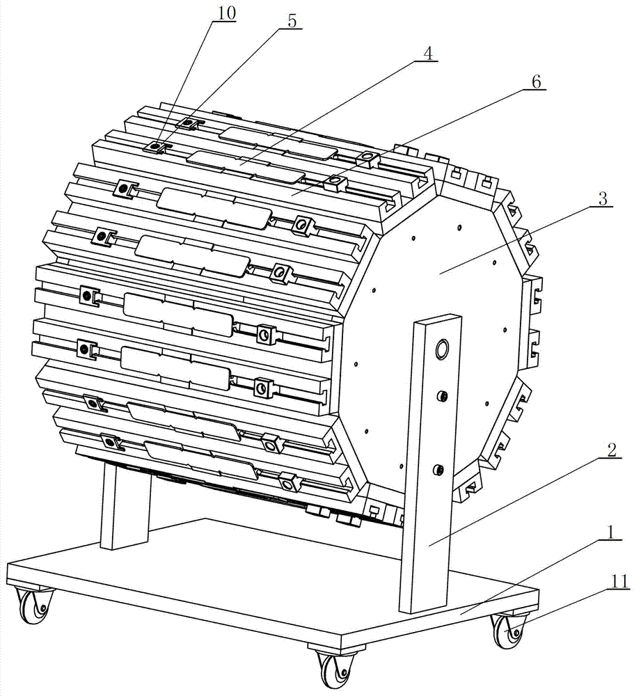 Radiator water chamber forced air-cooled rolling type setting table