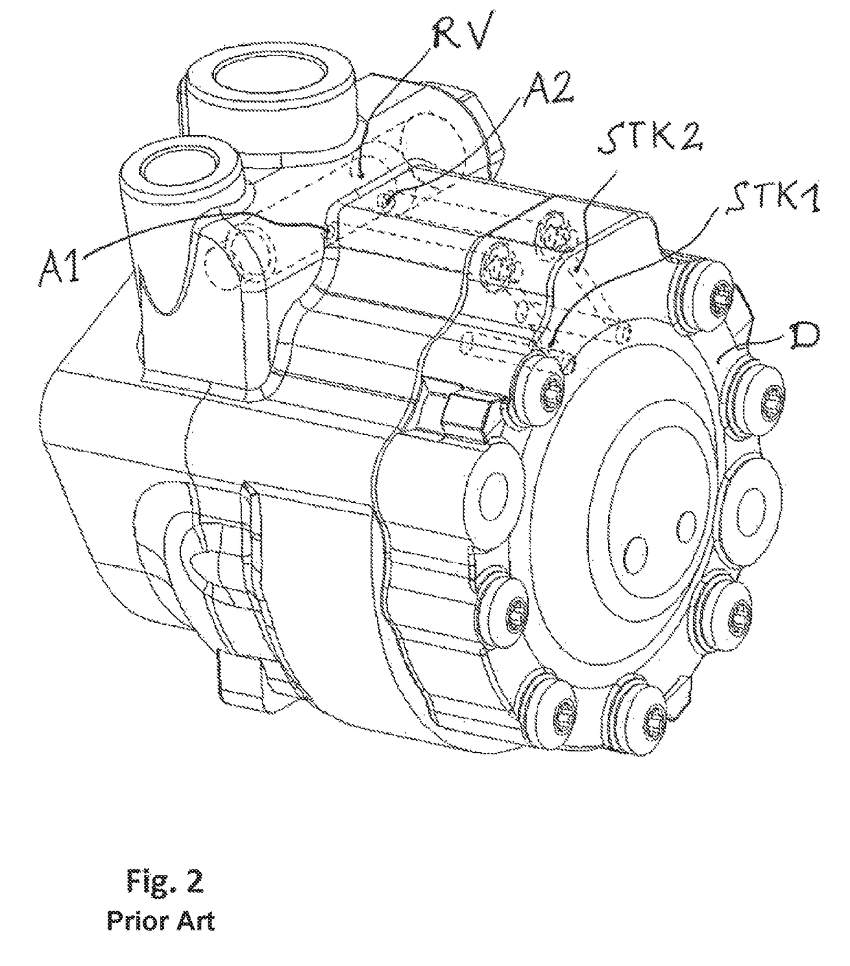 Vane pump with adjustable delivery volume