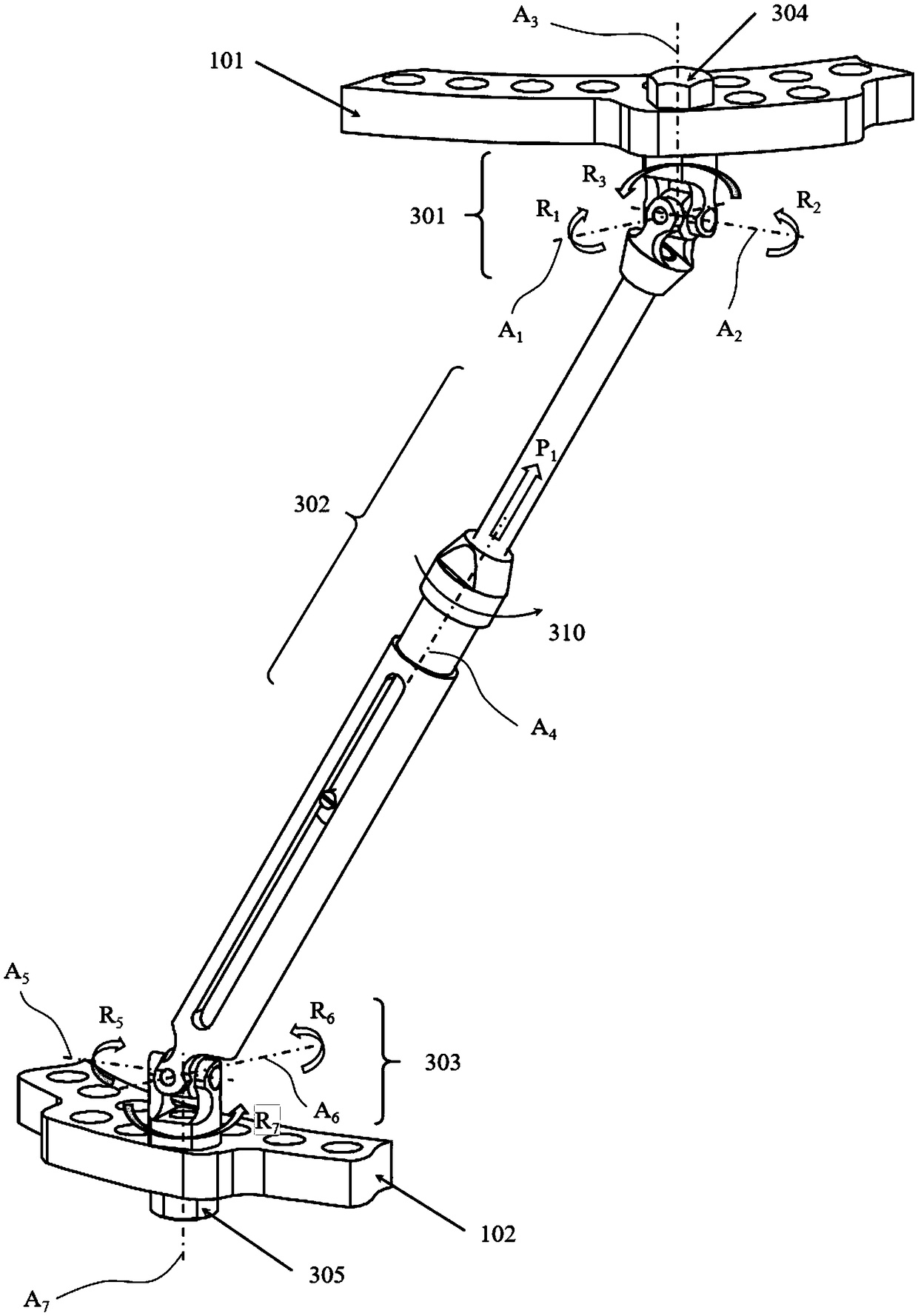Fracture rehabilitation evaluation method based on six-axis parallel external bone fixation device