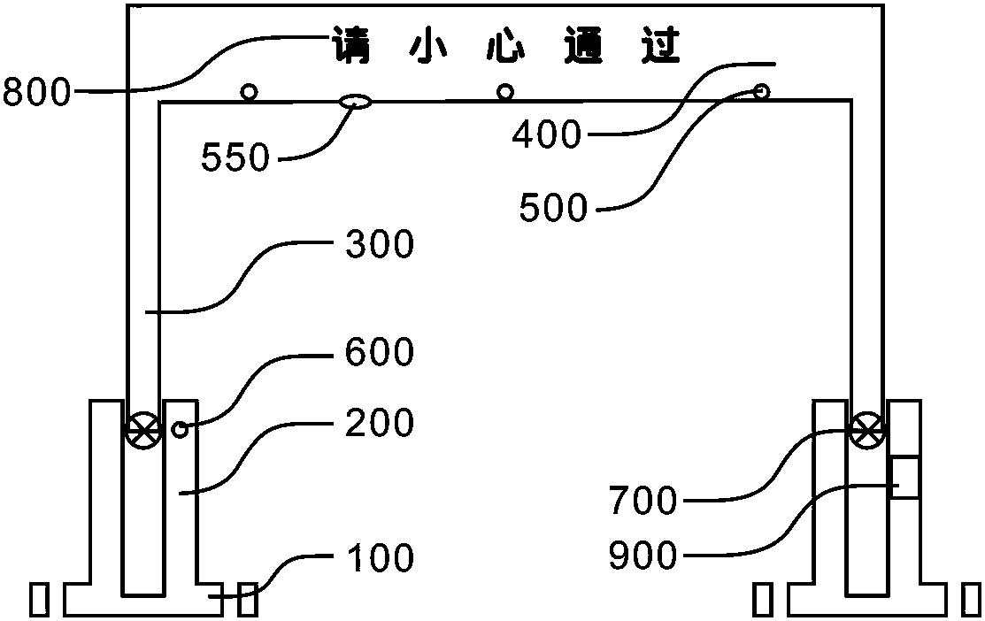 Setting method of height limiting gate