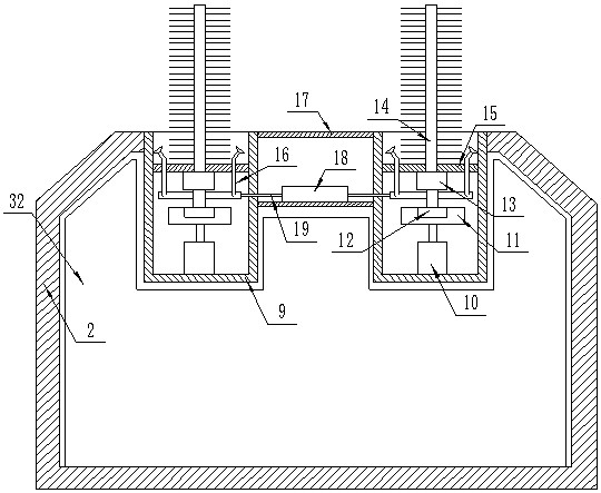 A garbage transfer device with automatic cleaning