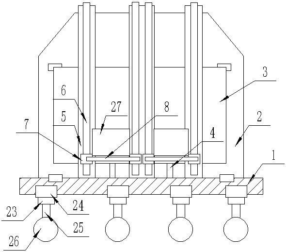 A garbage transfer device with automatic cleaning