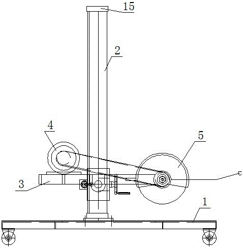 A suspension type grinder rotation adjustment device