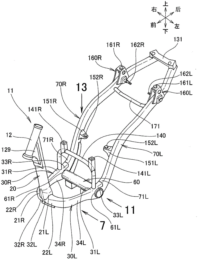 Frame structure of scooter-type vehicle