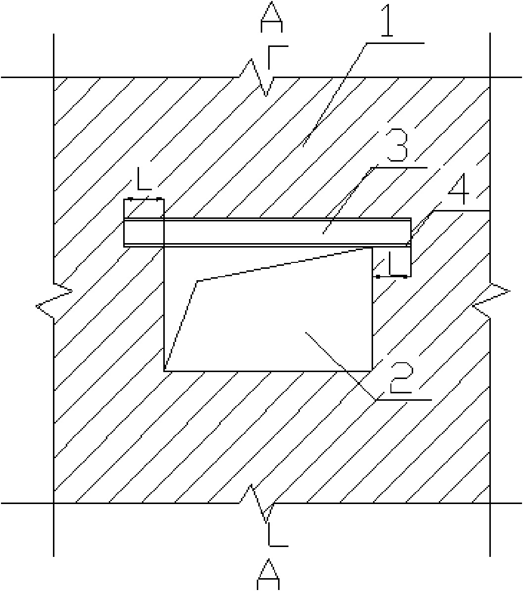 Cave mouth structure on bearing wall and method for forming cave mouth thereon