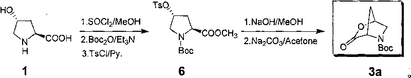 Industrial continuous preparing process of N-tert-butoxy carbonyl-5-aza-2-oxa-3-one-dicyclo-[2,2,1] heptane