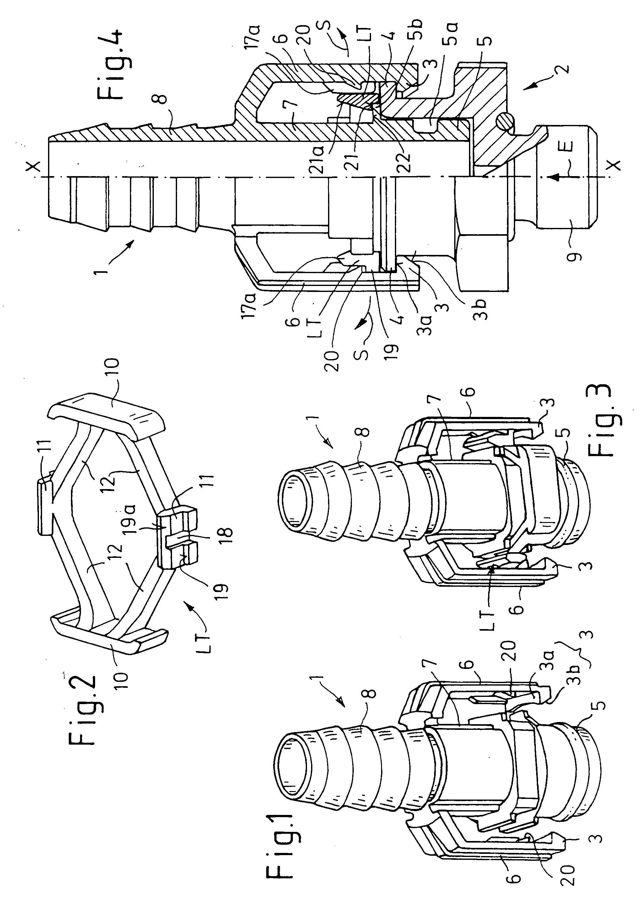 Plug-in coupling for fluid systems