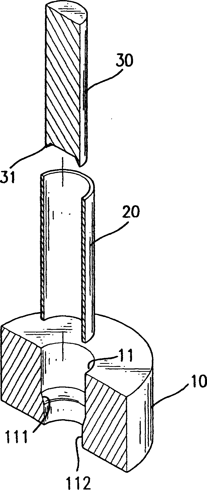 Gullet two stage shaping device of high pressure flexible pipe fixing sleeve