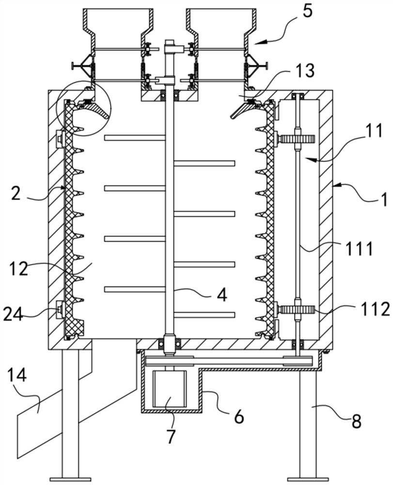 Mechanical automatic feeding and mixing device