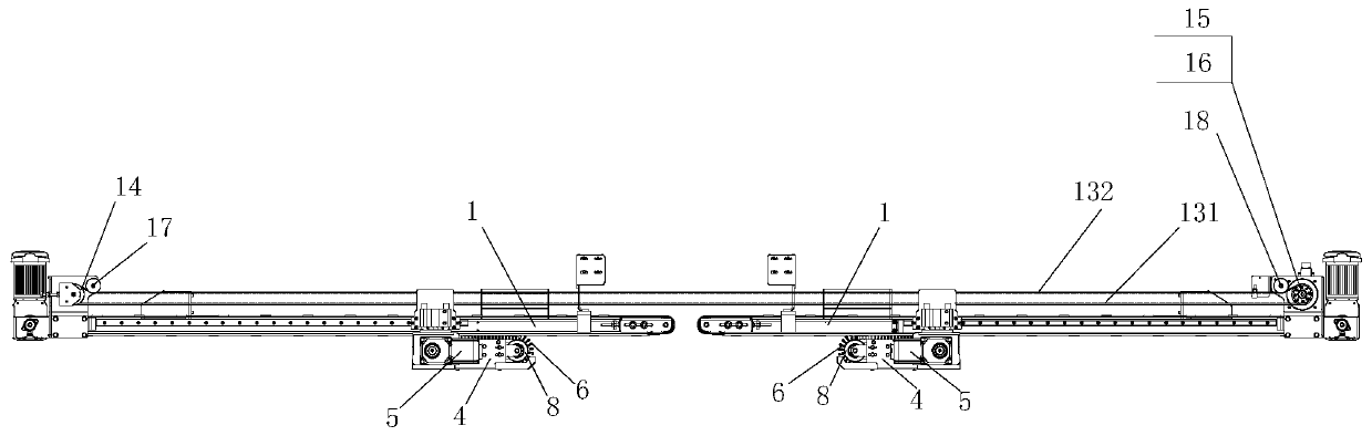 Linen flattening device of cloth spreading machine