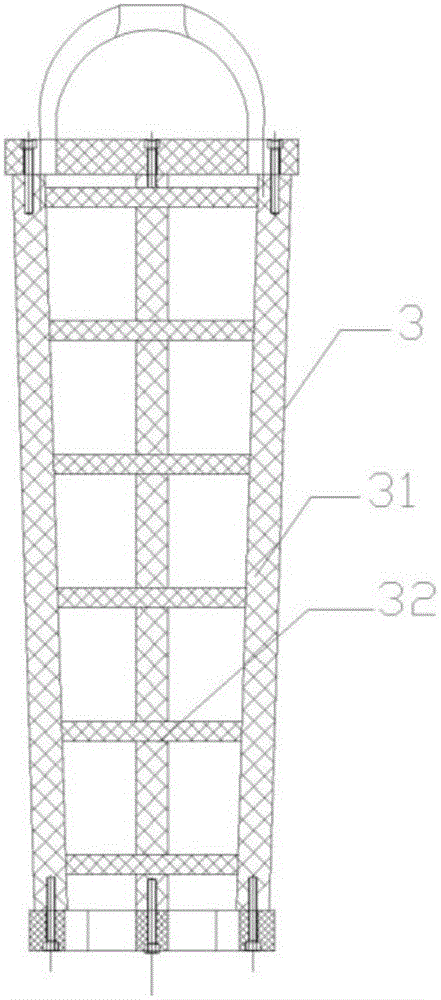 Stiffening pile used for recyclable reinforcement bodies in mealy sand layers