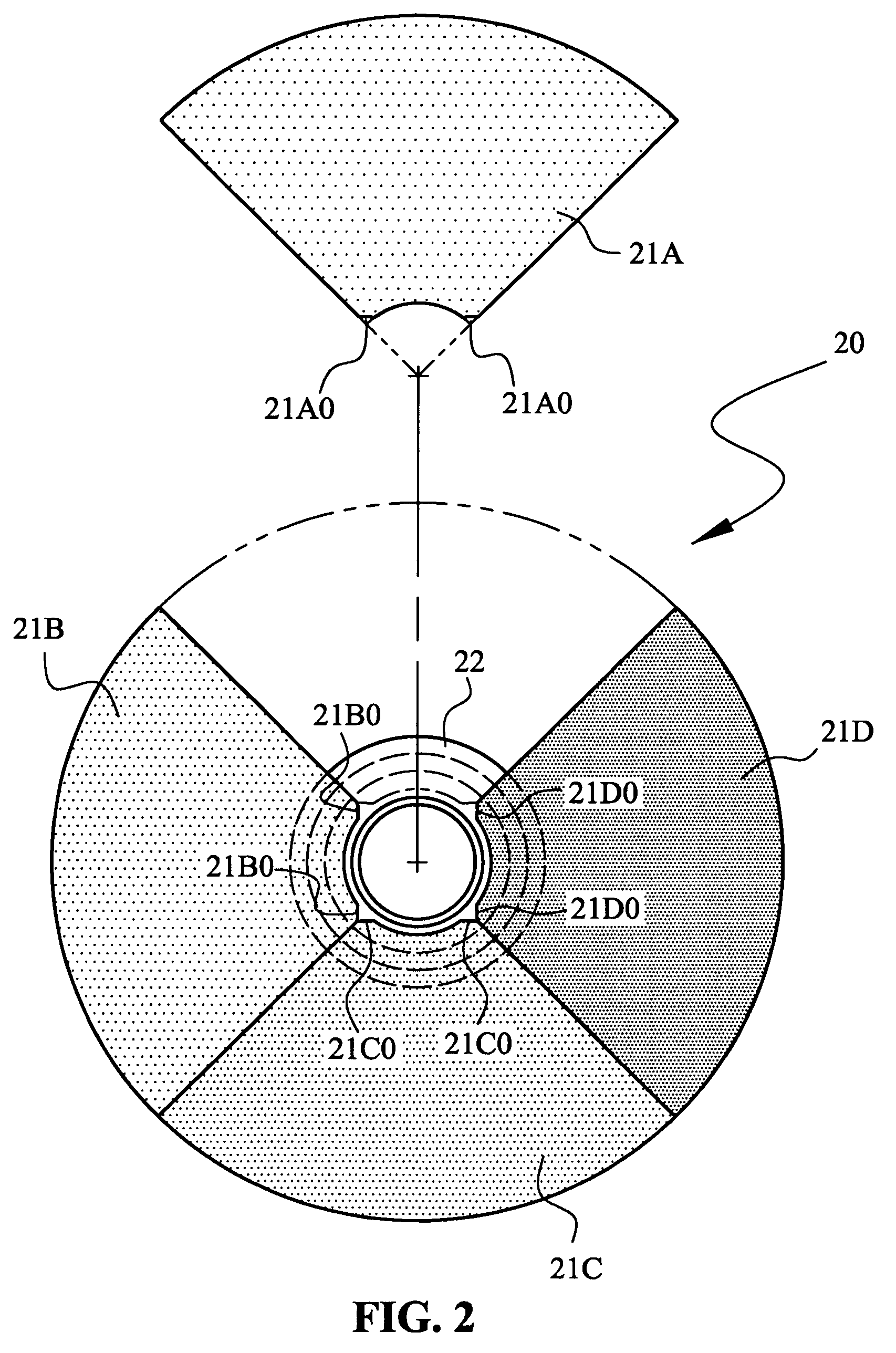 Cutting method for fabricating a color wheel