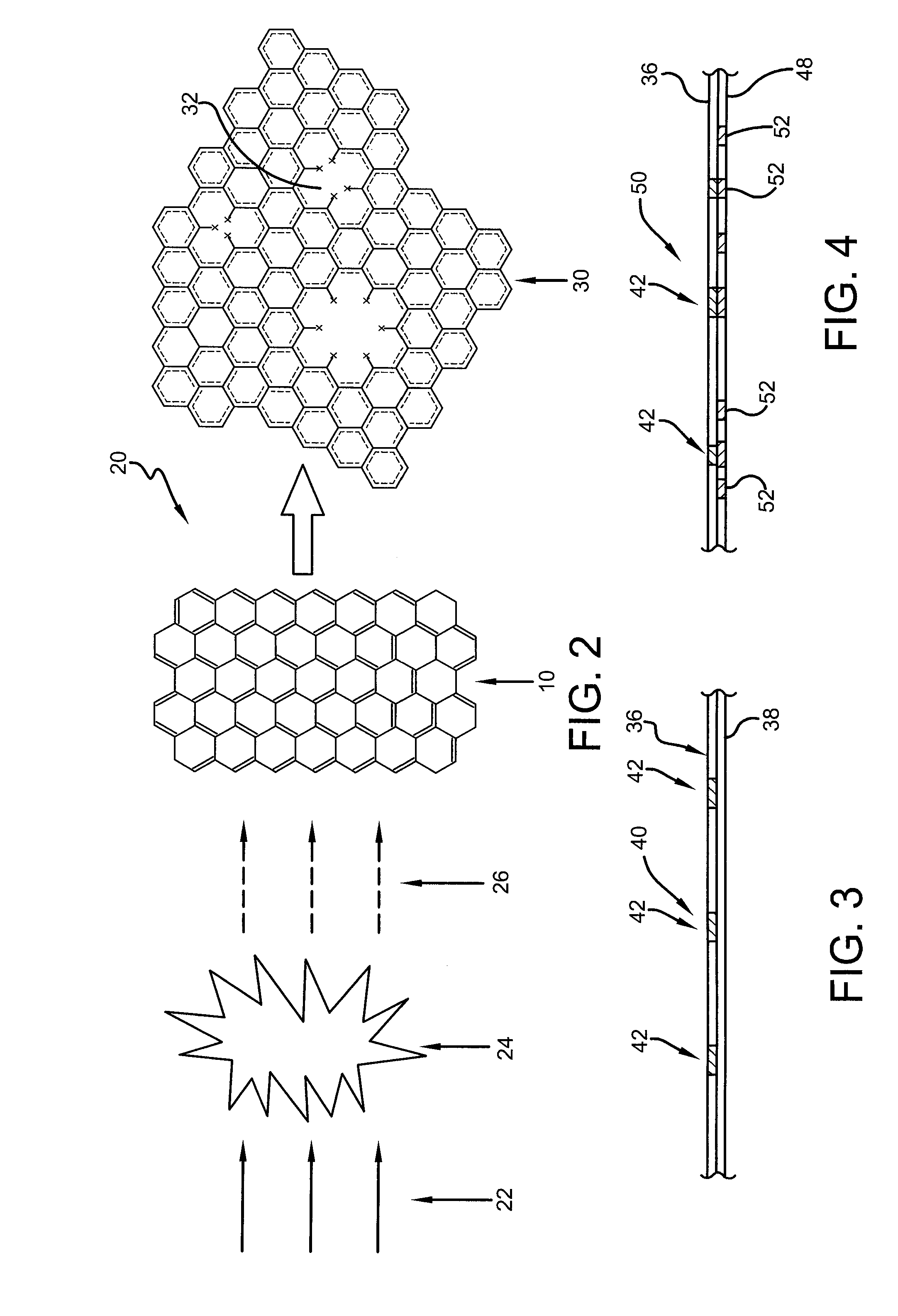 Methods for perforating graphene using an activated gas stream and perforated graphene produced therefrom