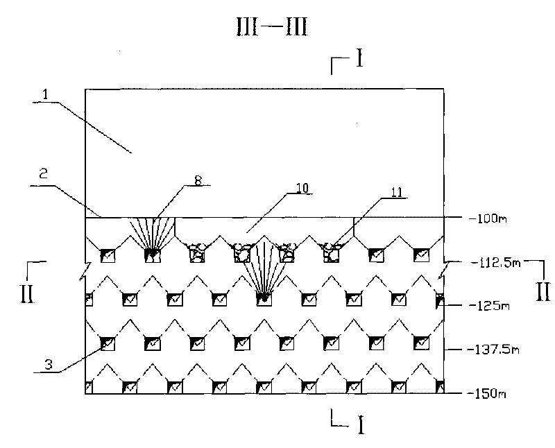 Covering layer forming method of blind ore bodies